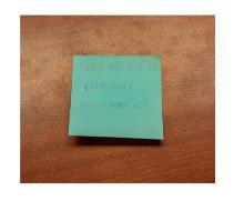 Blue Sticky Note in Stephanie Perago's office