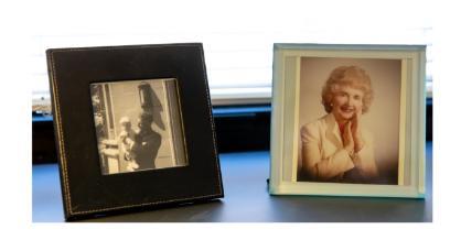 Two pictures of two important people in Glenn Miller's life.