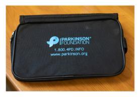 Parkinson's bag in Klaudia Lewis' office
