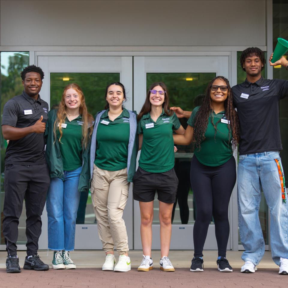 A group of YCP Ambassadors stand together for a photo.