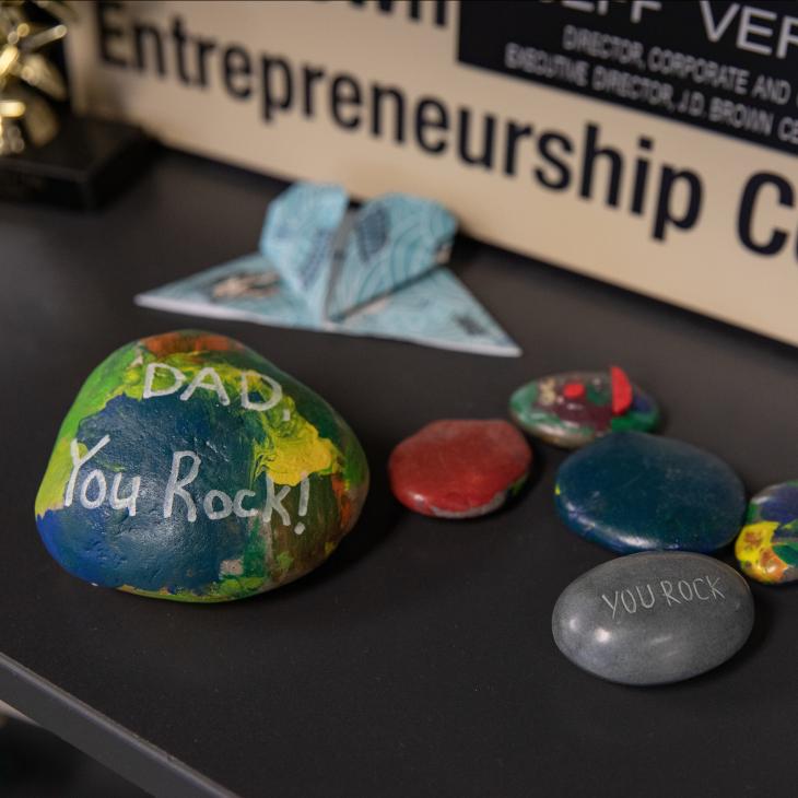 You Rock written on rocks.