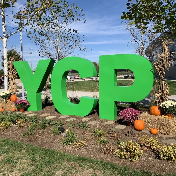 YCP letters decorated for fall